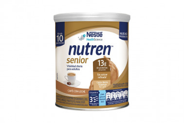 Nutren Senior Sabor Café Con Leche Tarro Con 370 G