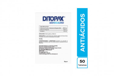 Ditopax Caja Con 50 Tabletas Masticables - Sabor Limón Naranja