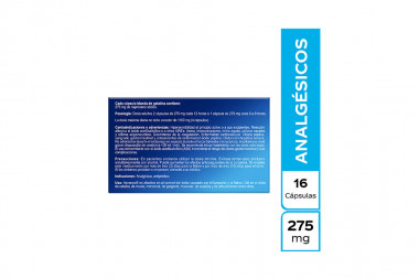 Apronax 275 mg Caja Con 16 Cápsulas Líquidas