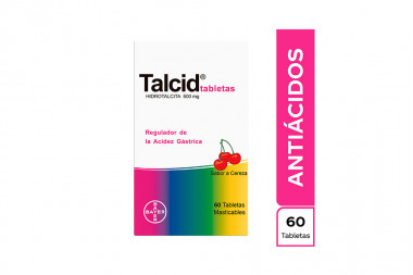 Talcid 500 mg Caja Con 60 Tabletas Masticables - Sabor a Cereza