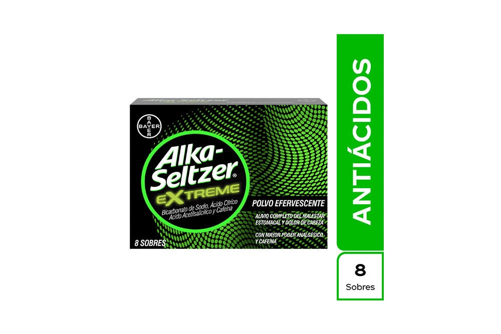 ALKA-SELTZER POL 500-1000-1400MG Alka Seltzer Extreme Caja Con 8 Sobres