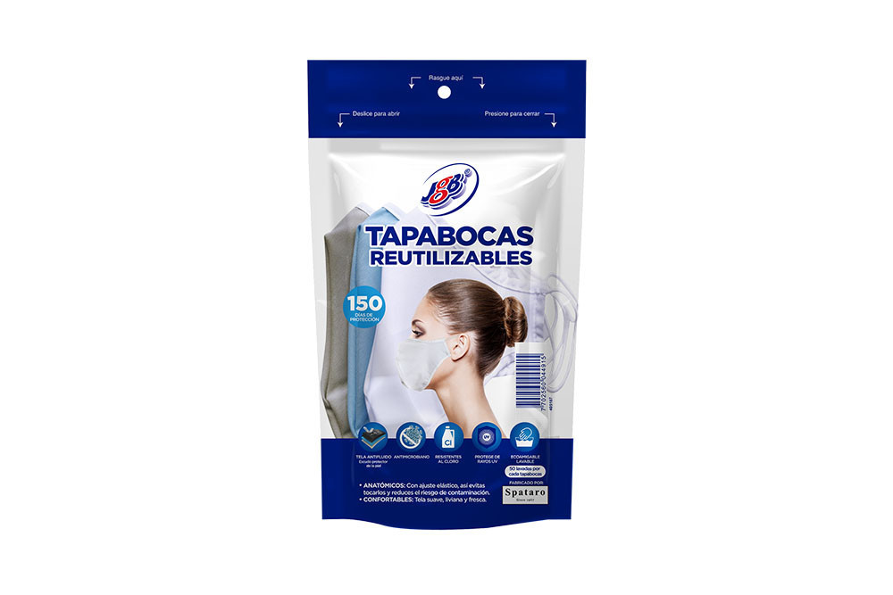 Tapabocas Reutilizabres Jgb Bolsa Con 3 Unidades