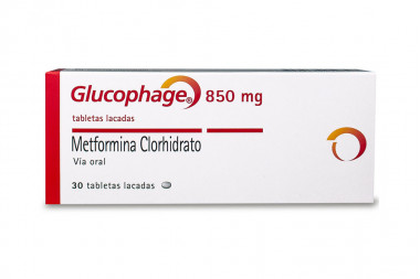 Glucophage 850 mg Caja Con 30 Tabletas Lacadas