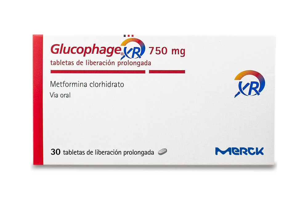 Glucophage XR 750 g Caja Con 30 Tabletas De Liberación Prolongada