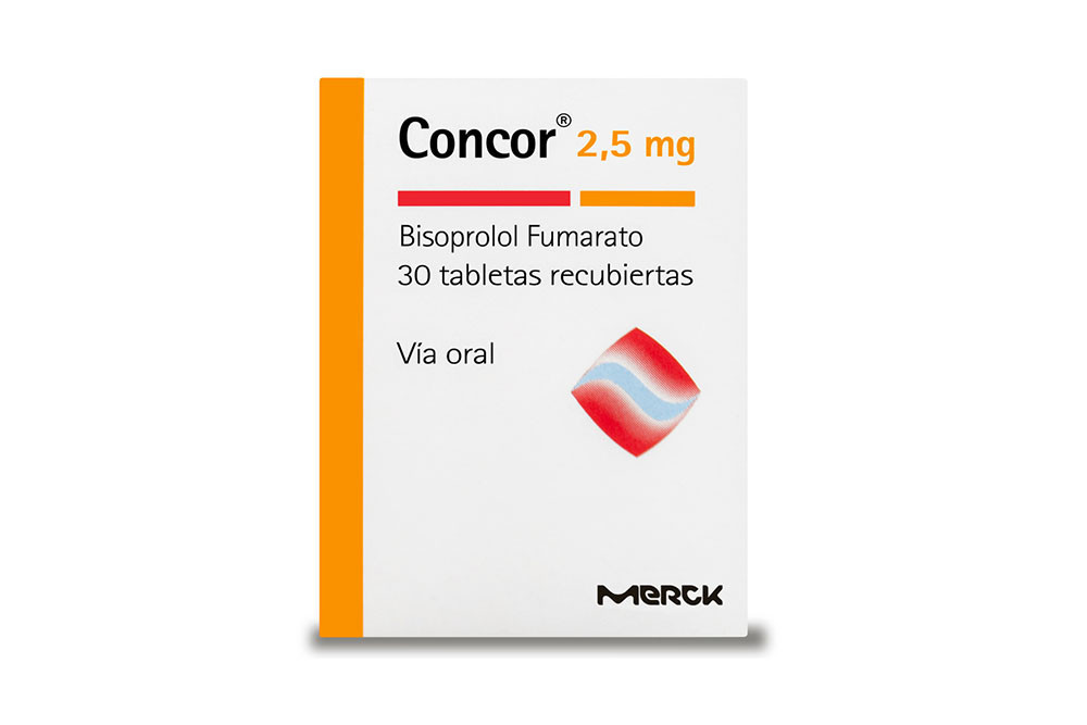 Concor 2,5 mg Caja Con 30 Tabletas Recubiertas - Merck