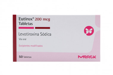 Eutirox 200 mcg Caja Con 50 Tabletas
