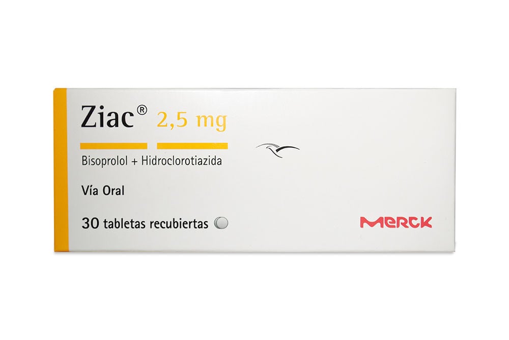Ziac 2,5 Mg Caja Con 30 Tabletas Recubiertas