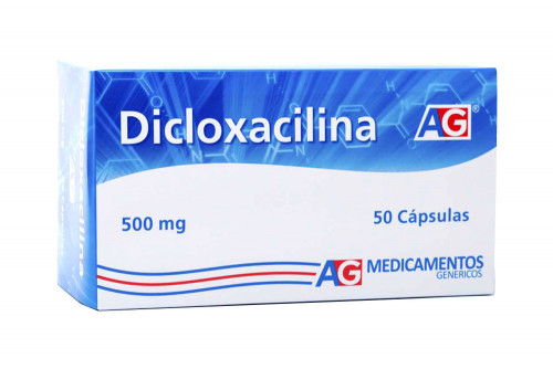 dicloxacilina 500 mg caja con 50 cápsulas