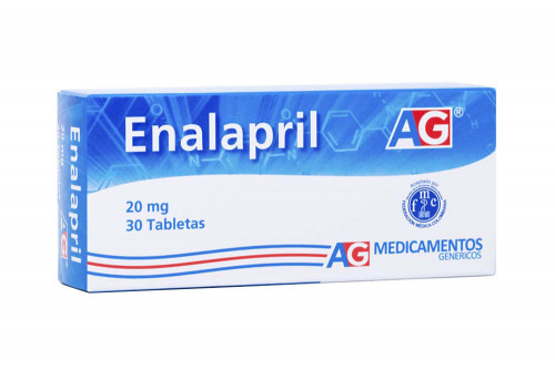 enalapril 20 mg caja con 30 tabletas