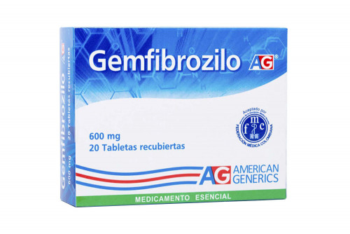 Gemfibrozilo 600 mg Caja x 20 Tabletas – Triglicéridos