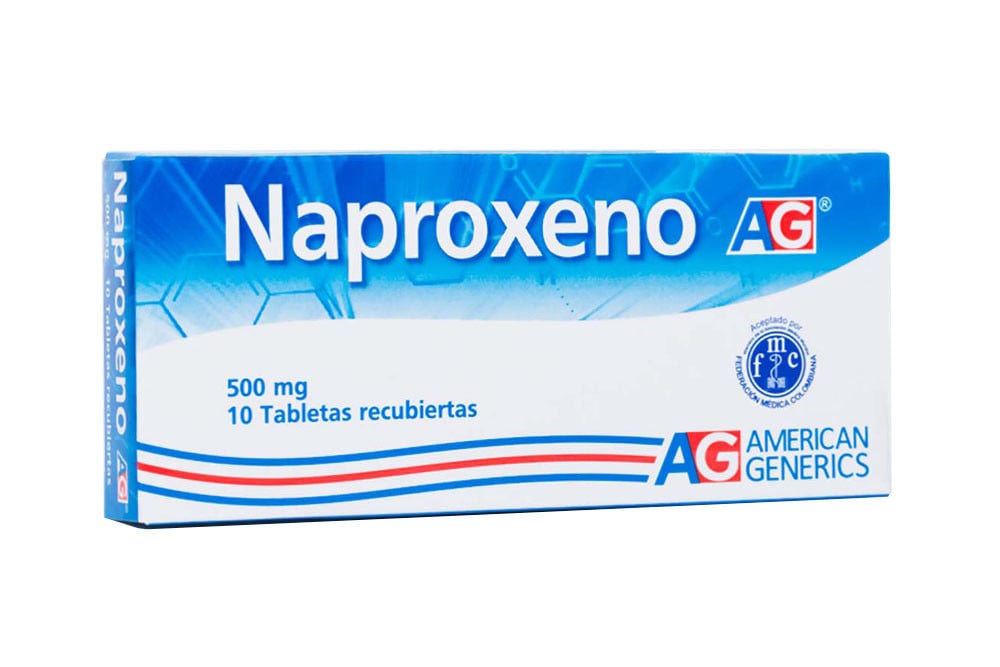 Naproxeno 500 mg Caja Con 10 Tabletas Recubiertas