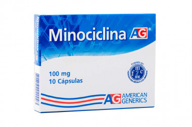 Minociclina 100 mg Caja Con 10 Cápsulas 