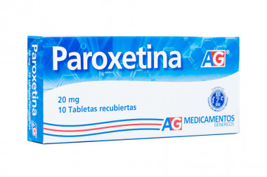 Paroxetina 20 mg Caja Con 10 Tabletas Recubiertas - Depresión