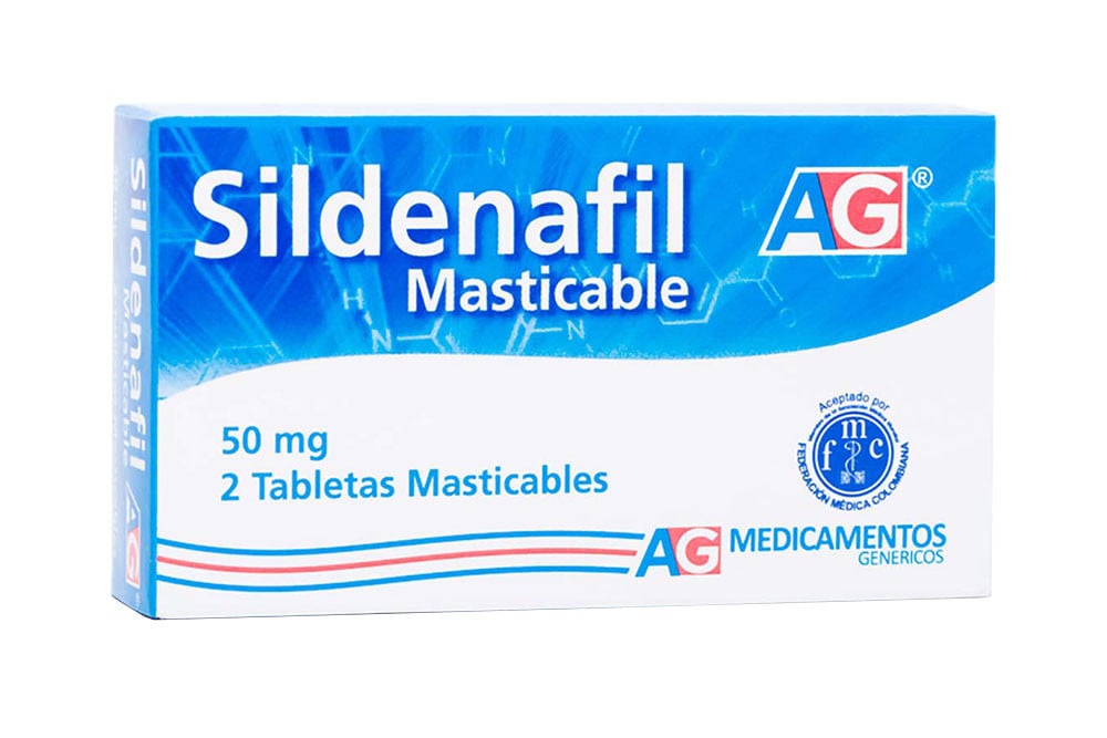 Sildenafil 50 mg Caja Con 2 Tabletas Masticables - American Generics