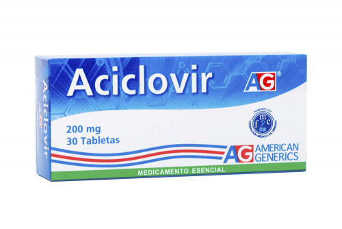 Aciclovir 200 mg Caja Con 30 Tabletas