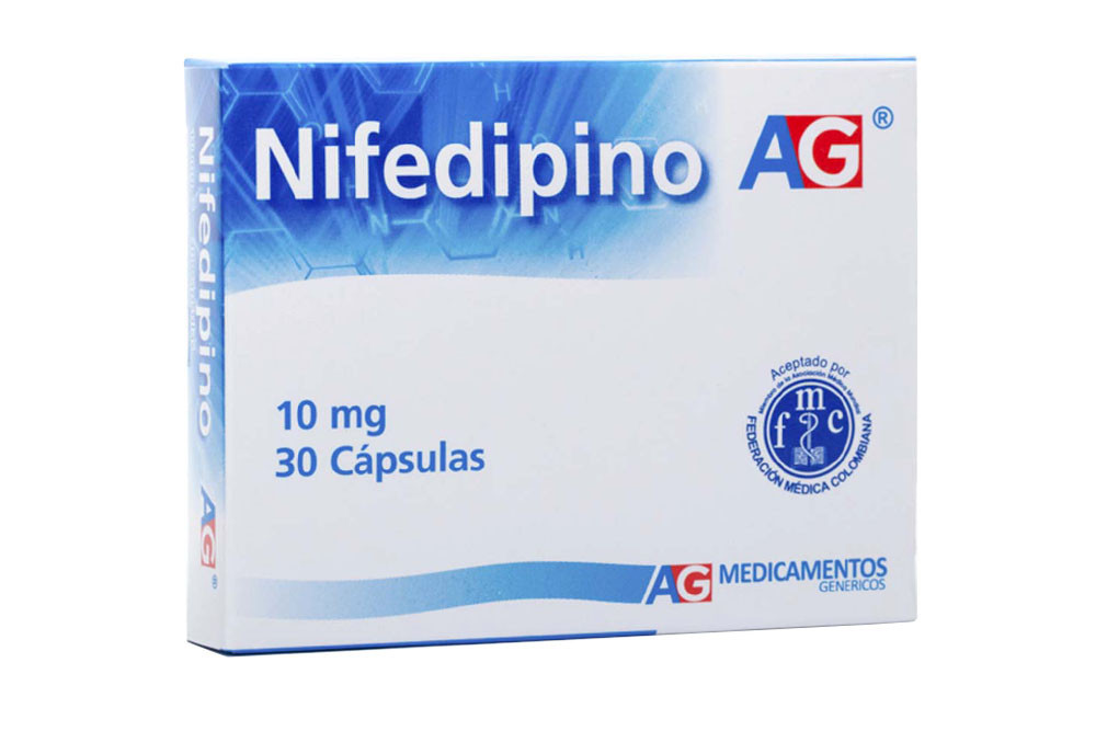 Nifedipíno 10 mg Caja Con 30 Cápsulas