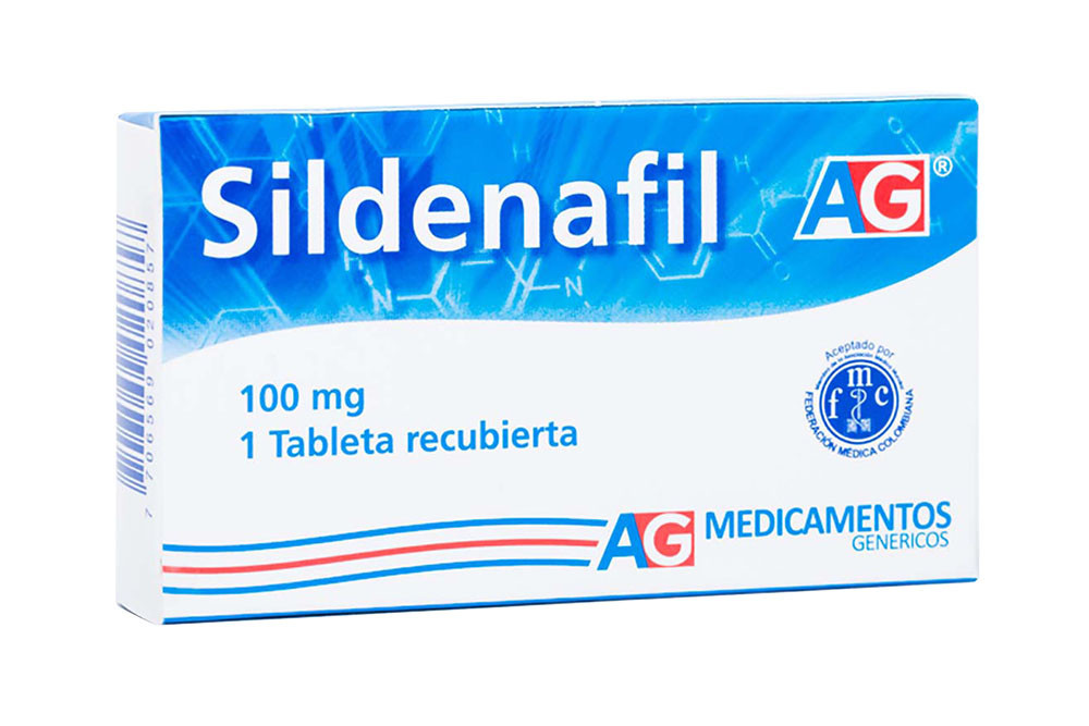 Sildenafil AG 100 mg Caja Con 1 Tableta Recubierta