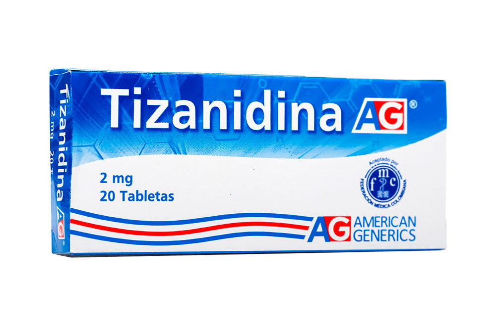 Tizanidina 2 mg Caja Con 20 Tabletas