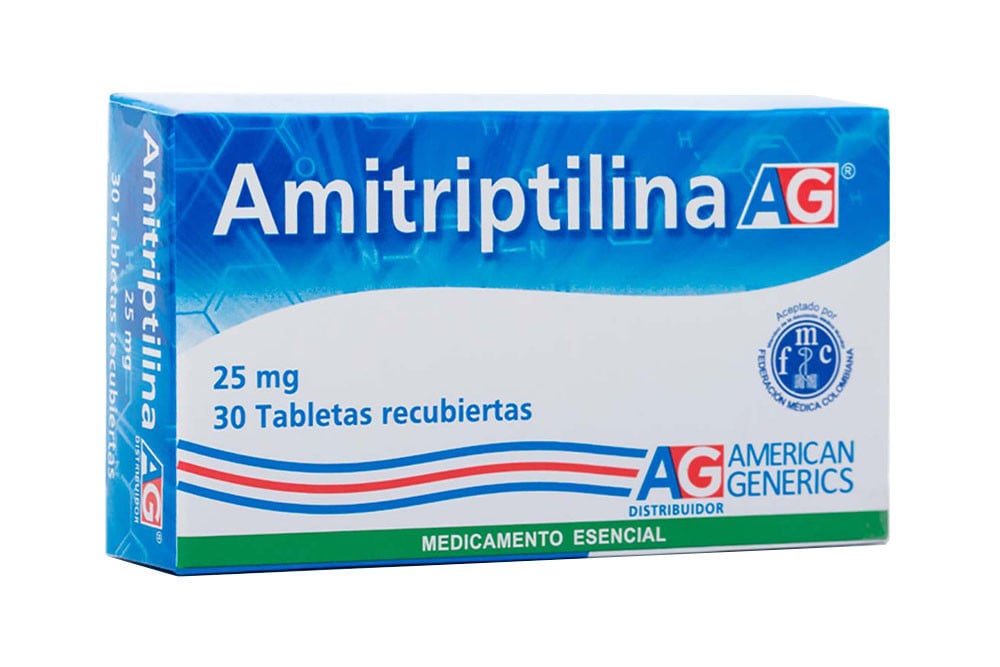 Amitriptilina 25 mg Caja x 30 Tabletas Recubiertas - Depresión