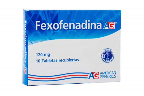 Fexofenadina 120 mg Caja Con 10 Tabletas Recubiertas