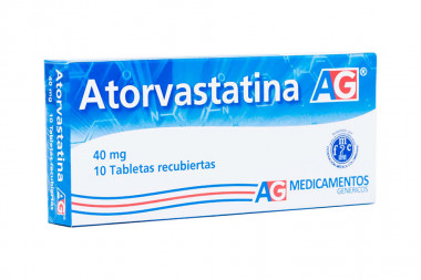 atorvastatina 40 mg caja 10 tabletas recubiertas.