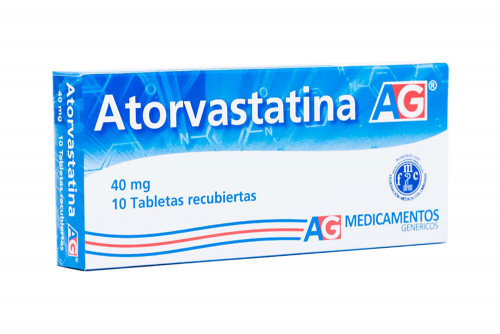 atorvastatina 40 mg caja 10 tabletas recubiertas.