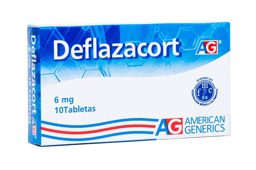 Deflazacort 6 mg Caja Con 10 Tabletas