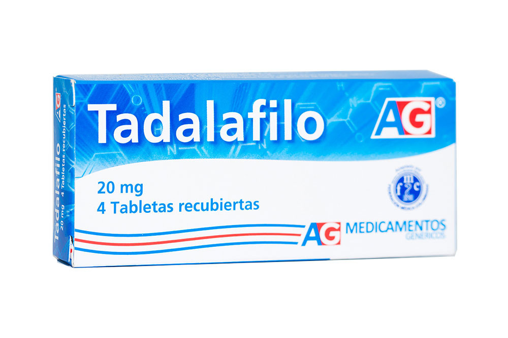 Tadalafilo 20 mg Caja Con 4 Tabletas Recubiertas