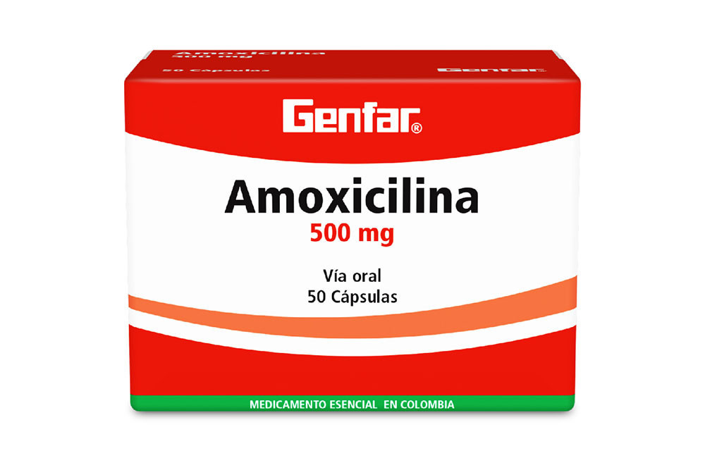 Amoxicilina 500 mg Caja Con 50 Cápsulas 