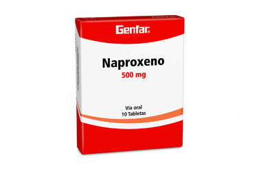 Naproxeno 500 mg Caja Con 10 Tabletas - Genfar