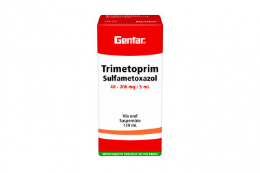 Trimetoprim Sulfametoxazol Caja Con Frasco Con 120 mL - Genfar