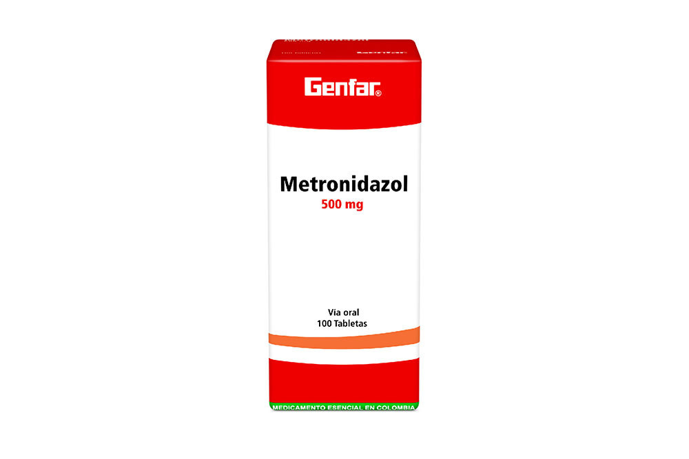 Metronidazol 500 mg Caja Con 100 Tabletas