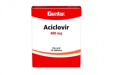 Aciclovir 800 mg Caja Con 10 Tabletas
