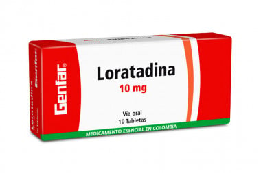 Loratadina 10 mg Caja x 10 Comprimidos – Antihistamínico