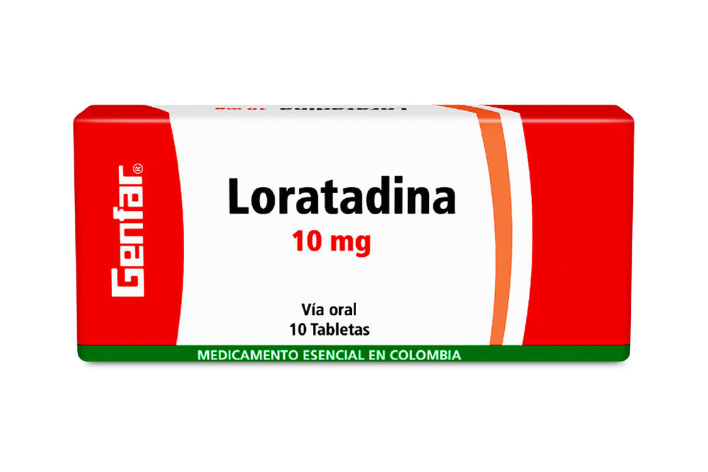 Loratadina 10 mg Caja Con 10 Comprimidos