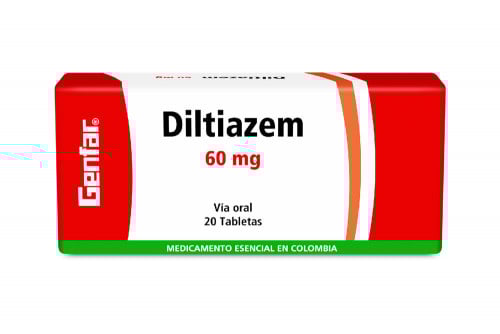 diltiazem 60 mg caja con 20 tabletas