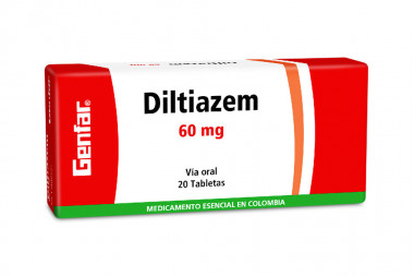 Diltiazem 60 mg Caja x 20 Tabletas – Genfar