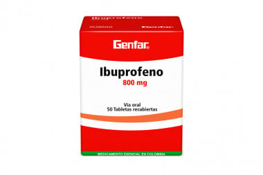 Ibuprofeno 800 mg Caja x 50...