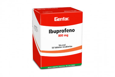 Ibuprofeno 800 mg Caja x 50 Tabletas Recubiertas - Genfar