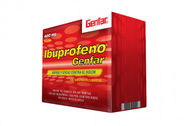 Ibuprofeno Genfar 400 mg Caja Con 100 Tabletas Recubiertas