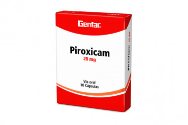 Piroxicam Genfar 20 mg Caja Con 10 Cápsulas