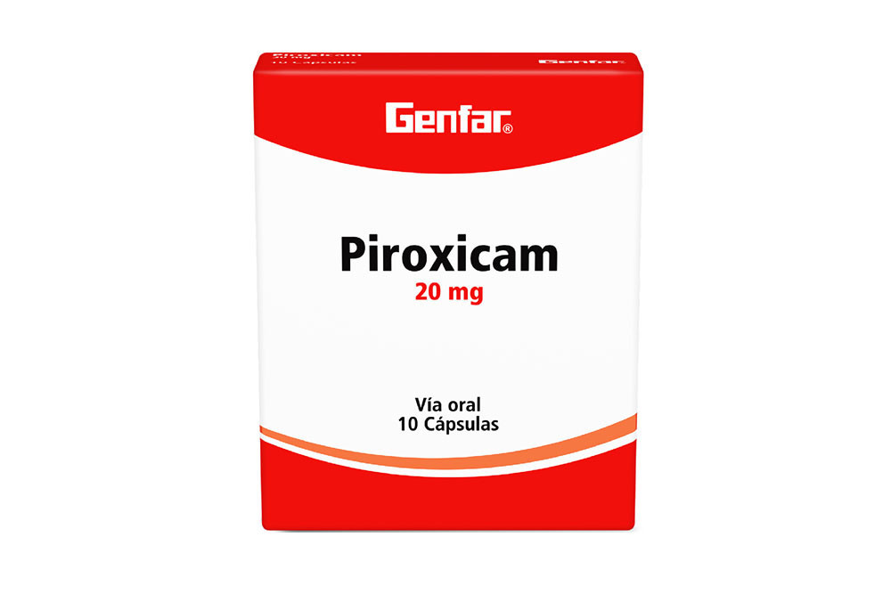 Piroxicam Genfar 20 mg Caja Con 10 Cápsulas