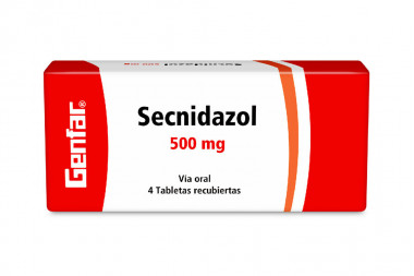 Secnidazol 500 mg Caja Con 4 Tabletas Recubiertas - Genfar