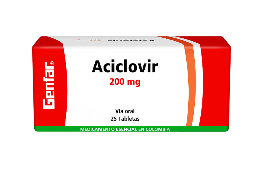 Aciclovir 200 Mg Caja Con 25 Tabletas
