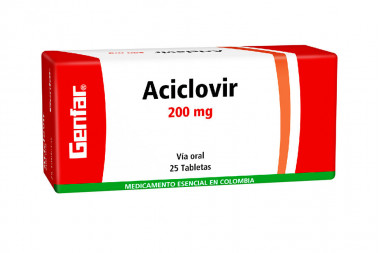 Aciclovir 200 Mg Caja Con 25 Tabletas