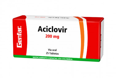 Aciclovir 200 mg Caja Con 25 Tabletas