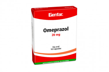 Omeprazol 20 mg Caja Con 10 Cápsulas