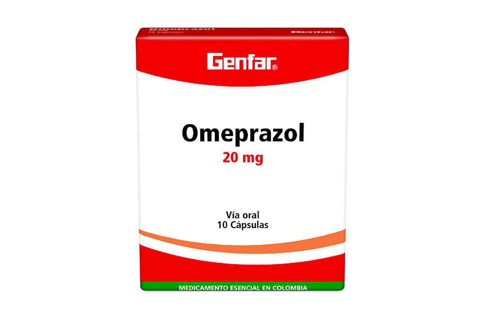 Omeprazol 20 mg Caja Con 10 Cápsulas