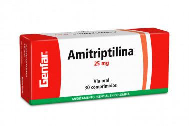 Amitriptilina 25 mg Caja x 30 Comprimidos - Antidepresivo