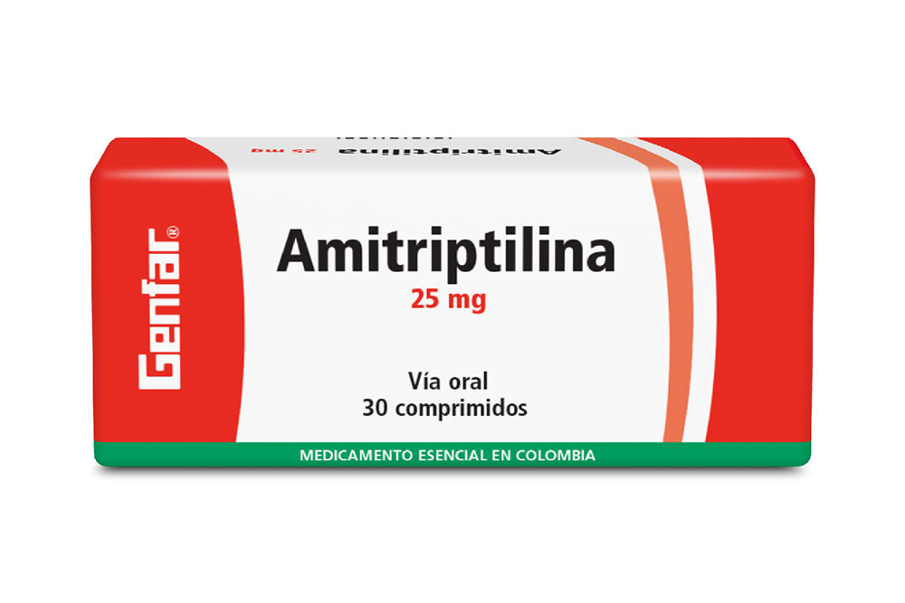 Amitriptilina 25 mg Caja Con 30 Comprimidos - Antidepresivo